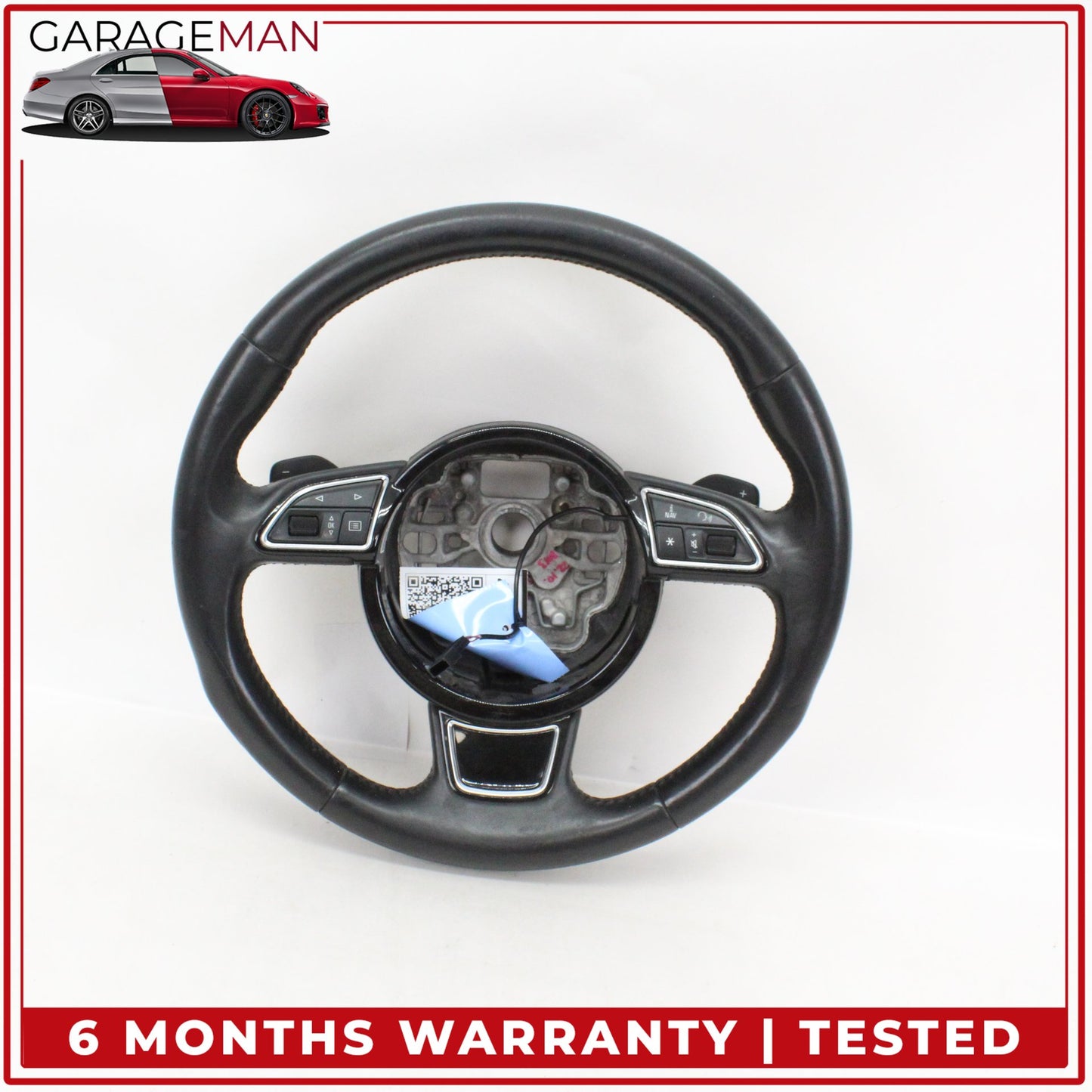2012-2018 Audi A6 Front Left Steering Wheel w/ Paddle Shifters 4G0419091S OEM