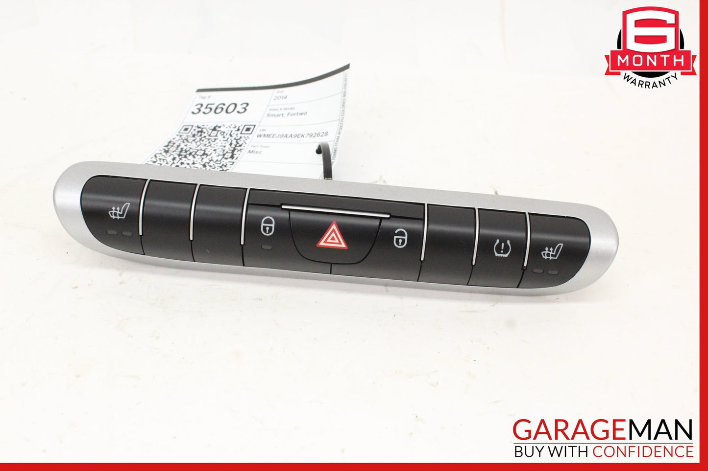 2008-2015 Smart Fortwo 451 Front Dash Hazard Control Switch Panel 4518207810 OEM