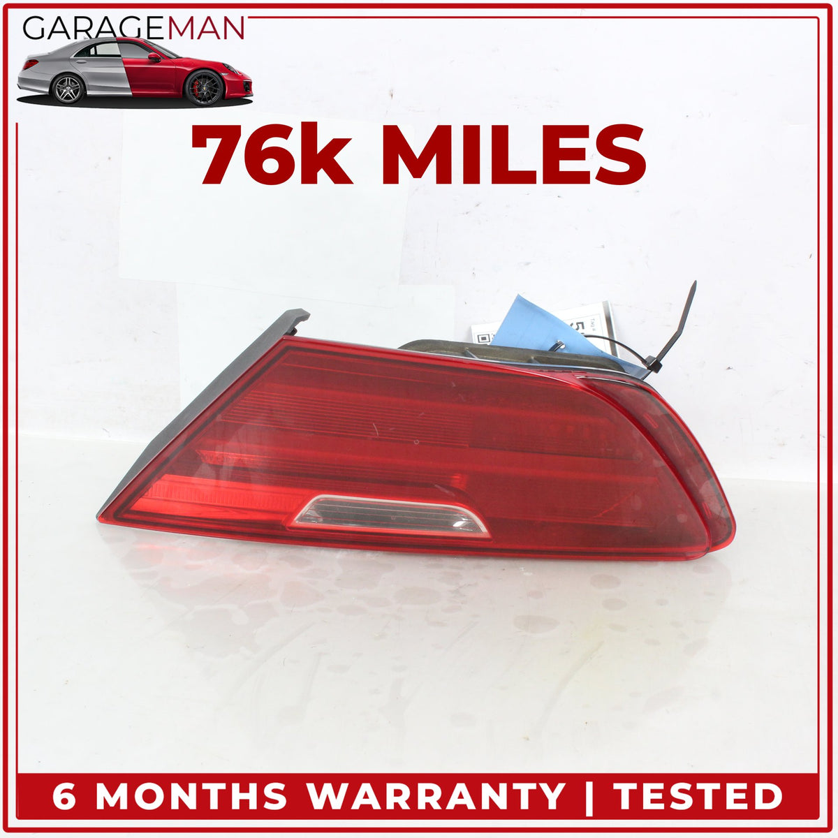 2012-2018 BMW 650i F13 Right Side Inner Tail Light Lamp 7210580 OEM