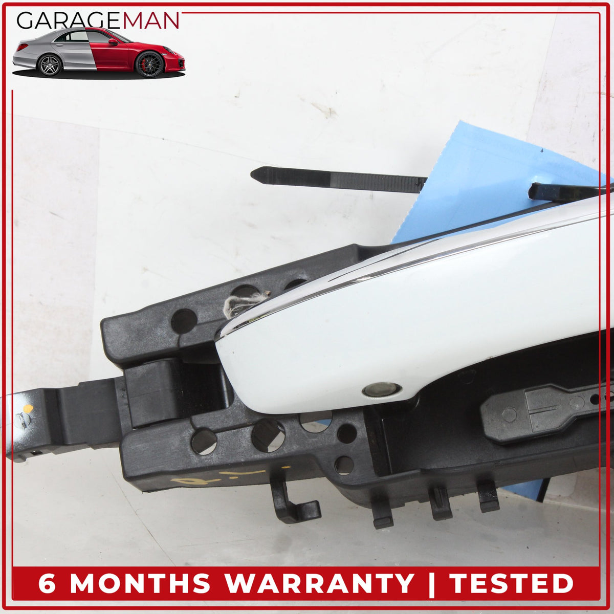2011-2018 Audi A8 S8 Rear Left Exterior Door Handle Glacier White Metallic OEM