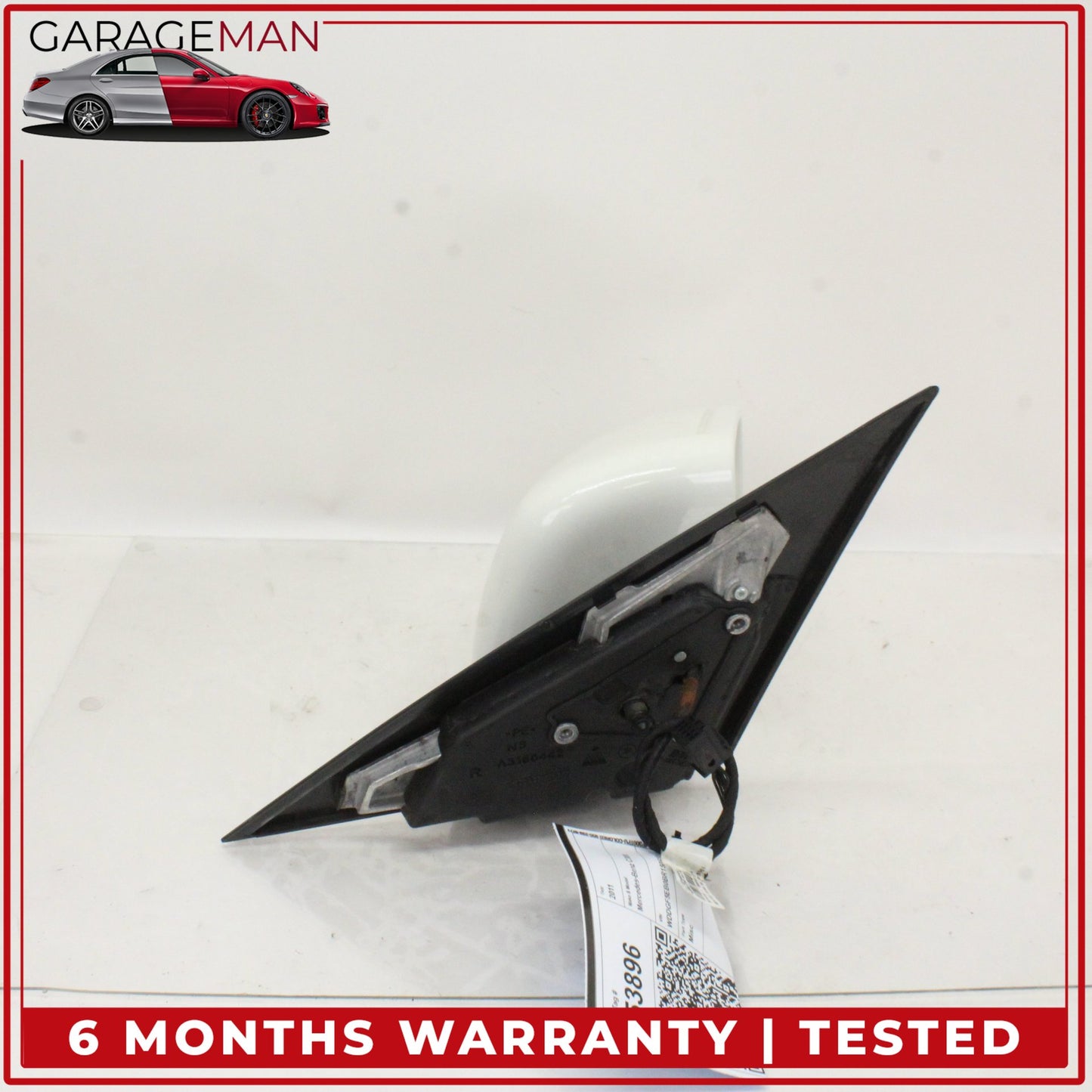 2010-2011 Mercedes W204 C300 Front Right Door Rear View Mirror Calcite White OEM