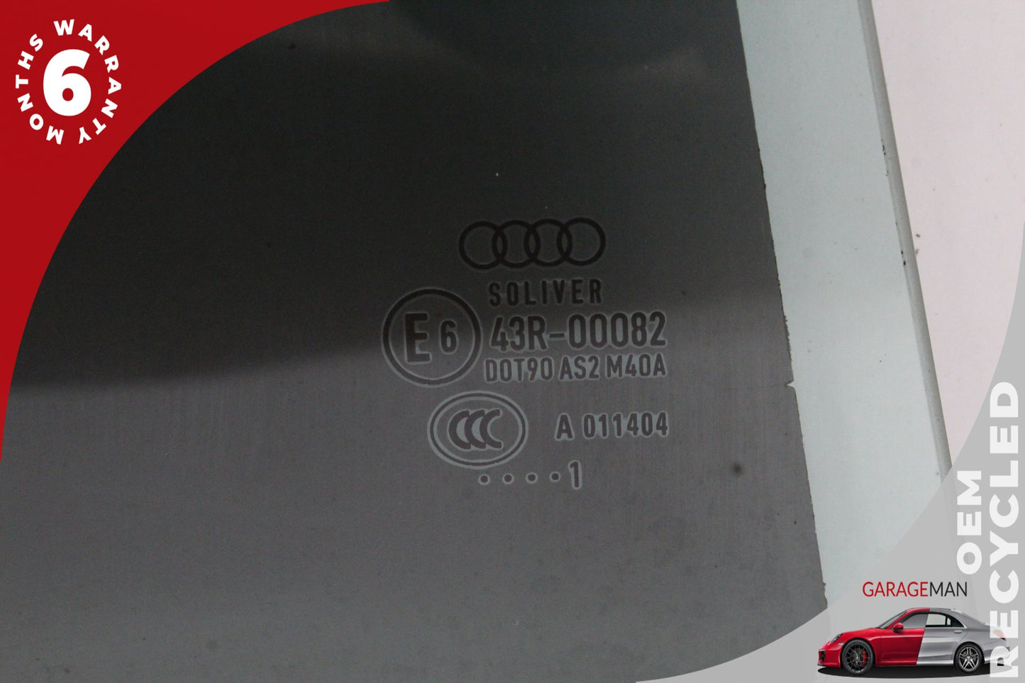 2012-2018 Audi A6 S6 Rear Right Passenger Side Door Window Glass 43R00082 OEM