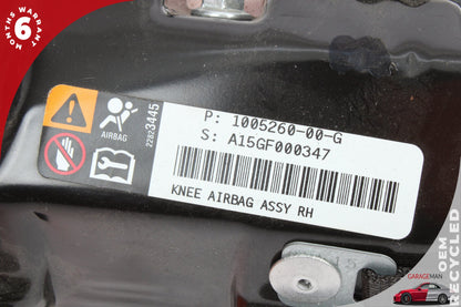 2012-2015 Tesla Model S Front Right Passenger Side Knee Airbag 100526000G OEM