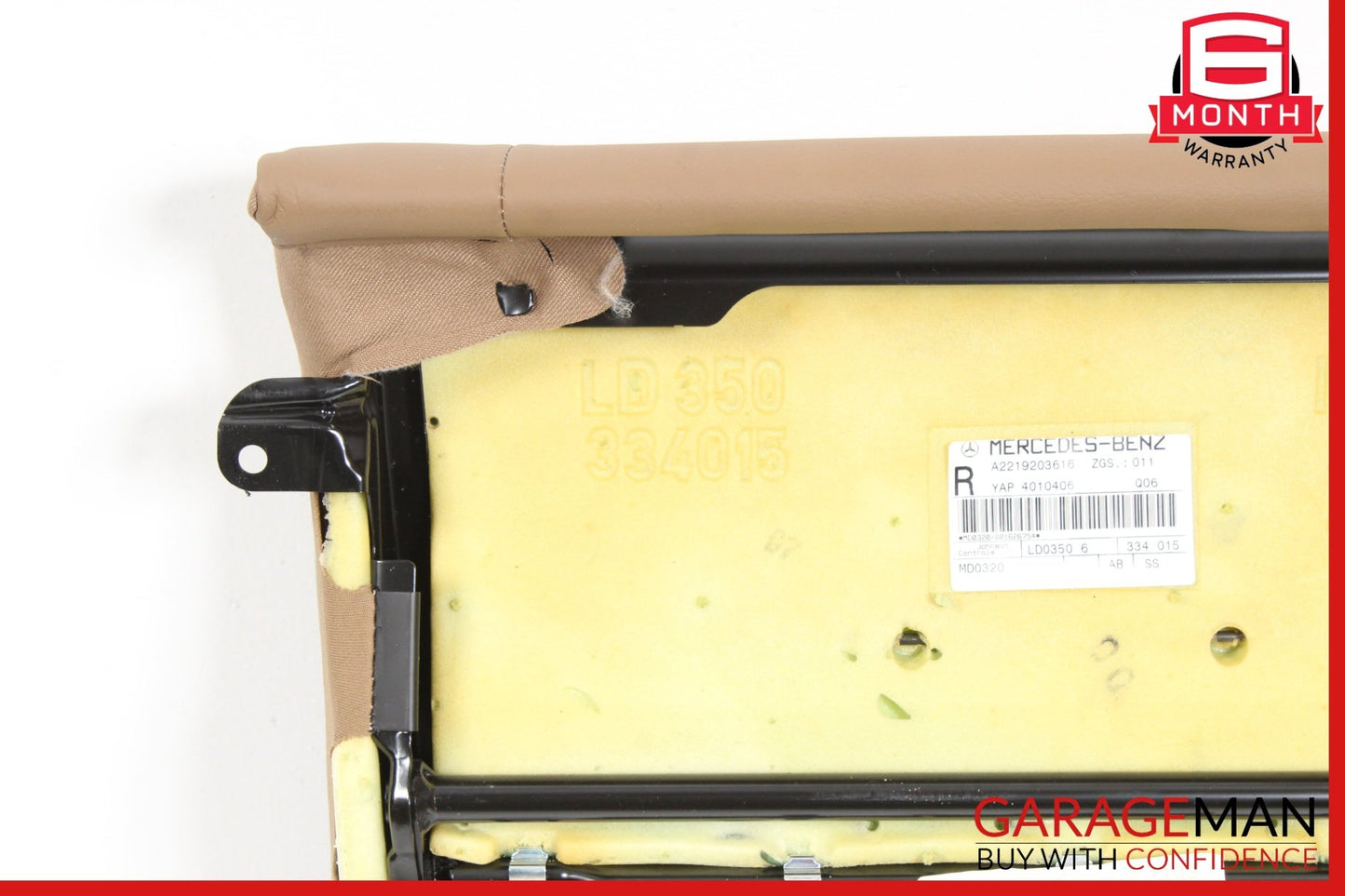 2007-2009 Mercedes W221 S550 S450 Rear Right Side Top Upper Seat Cushion OEM