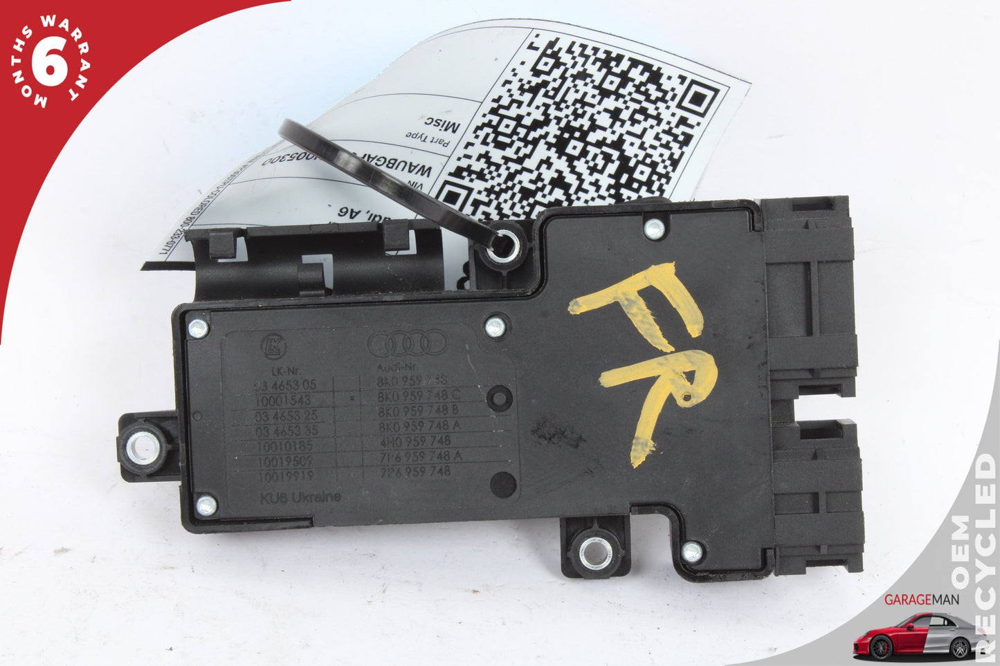 12-18 Audi A6 C7 Sedan Front Right Seat Adjustment Control Switch 8K0959748
