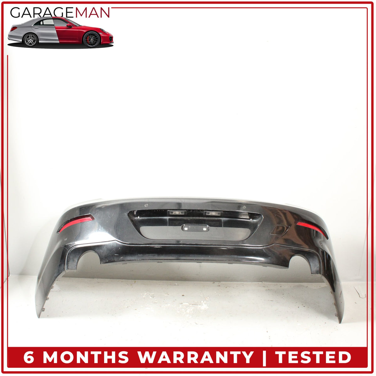 2012-2019 BMW 640i 650i F12 Rear Bumper Cover Panel Black Metallic OEM