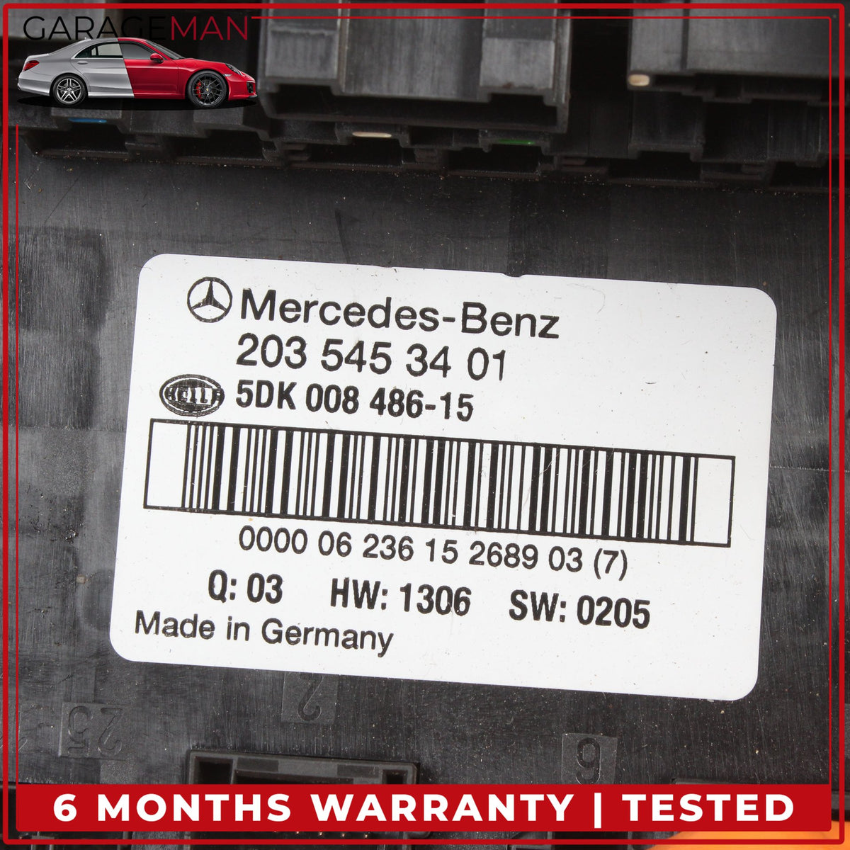 2001-2009 Mercedes W203 C230 Rear SAM Module Relay Fuse Box 2035453401 OEM