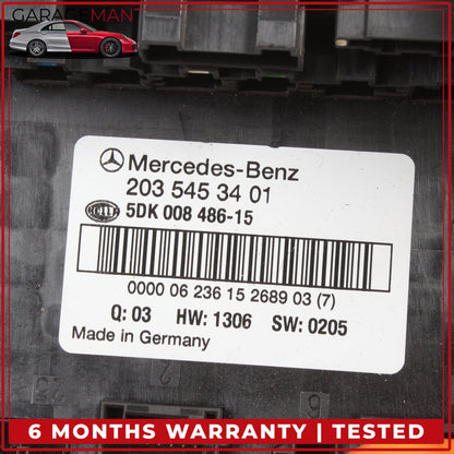 2001-2009 Mercedes W203 C230 Rear SAM Module Relay Fuse Box 2035453401 OEM