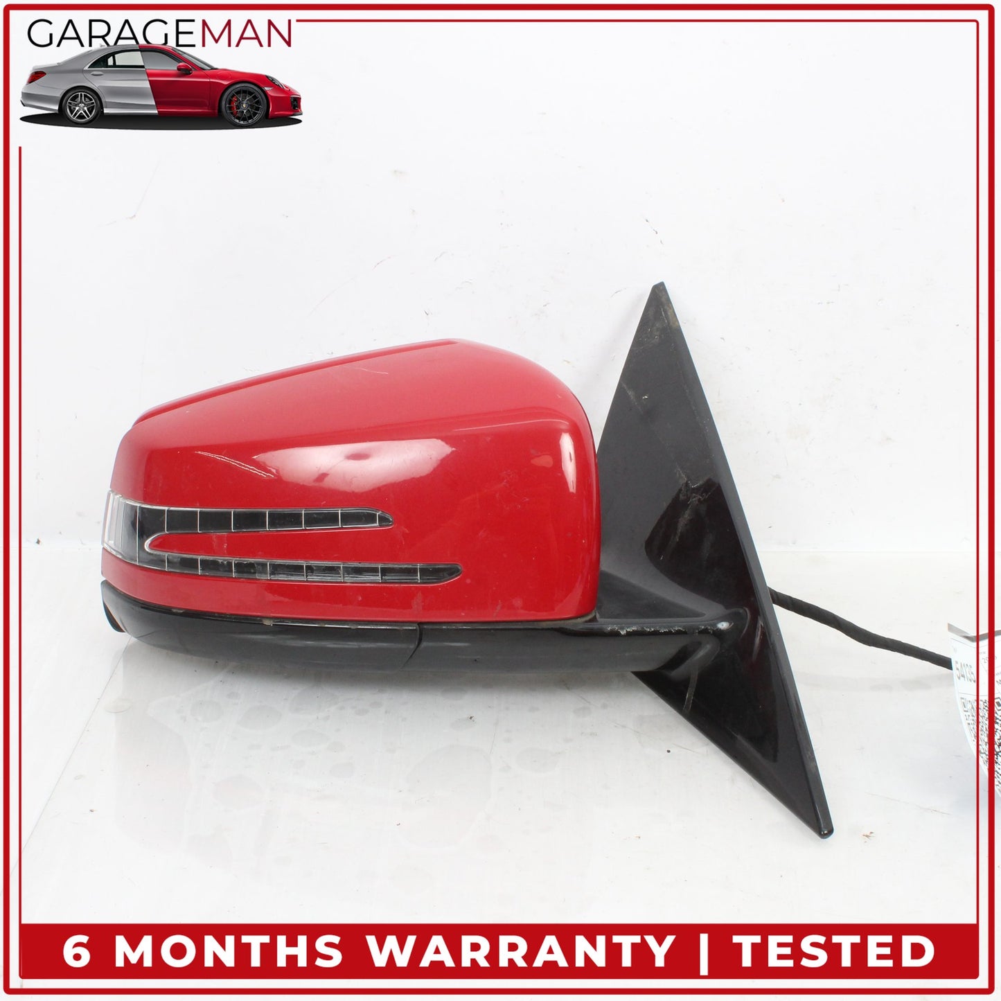 2010-2017 Mercedes C207 E400 Coupe Front Right Door Rear View Mirror Red OEM