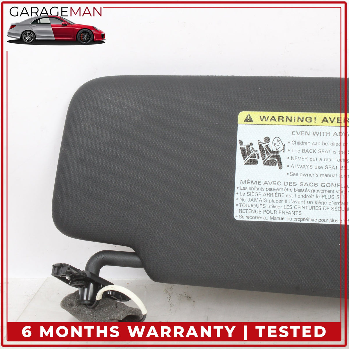 2019-2025 Audi Q3 Front Left and Right Side Sunvisor Sun Visor Black Set OEM