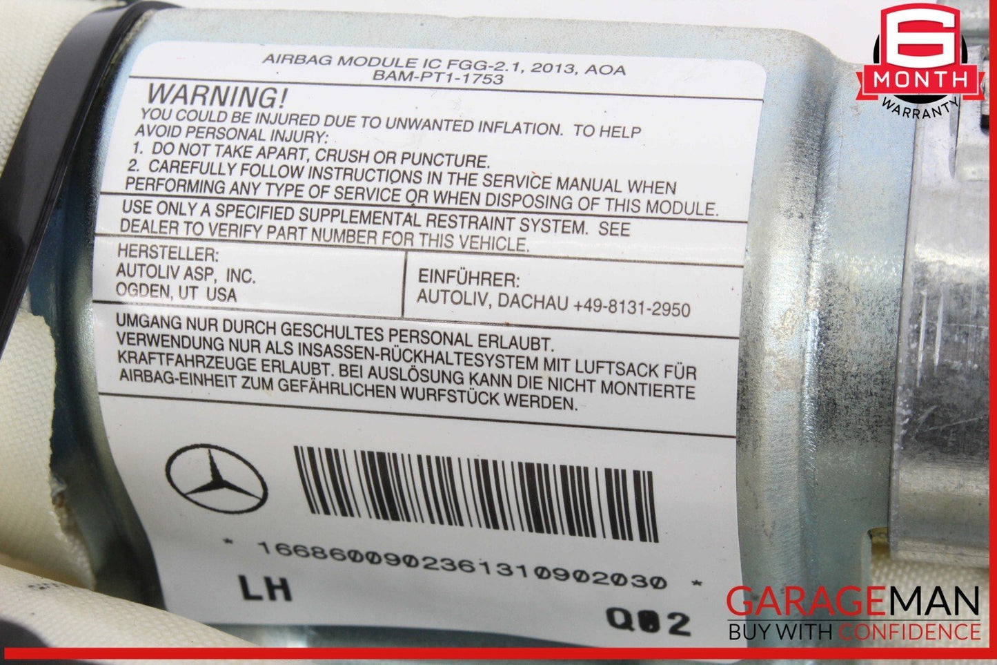 13-16 Mercedes X166 GL450 GL550 GL350 Roof Curtain Airbag Air Bag Left Side OEM