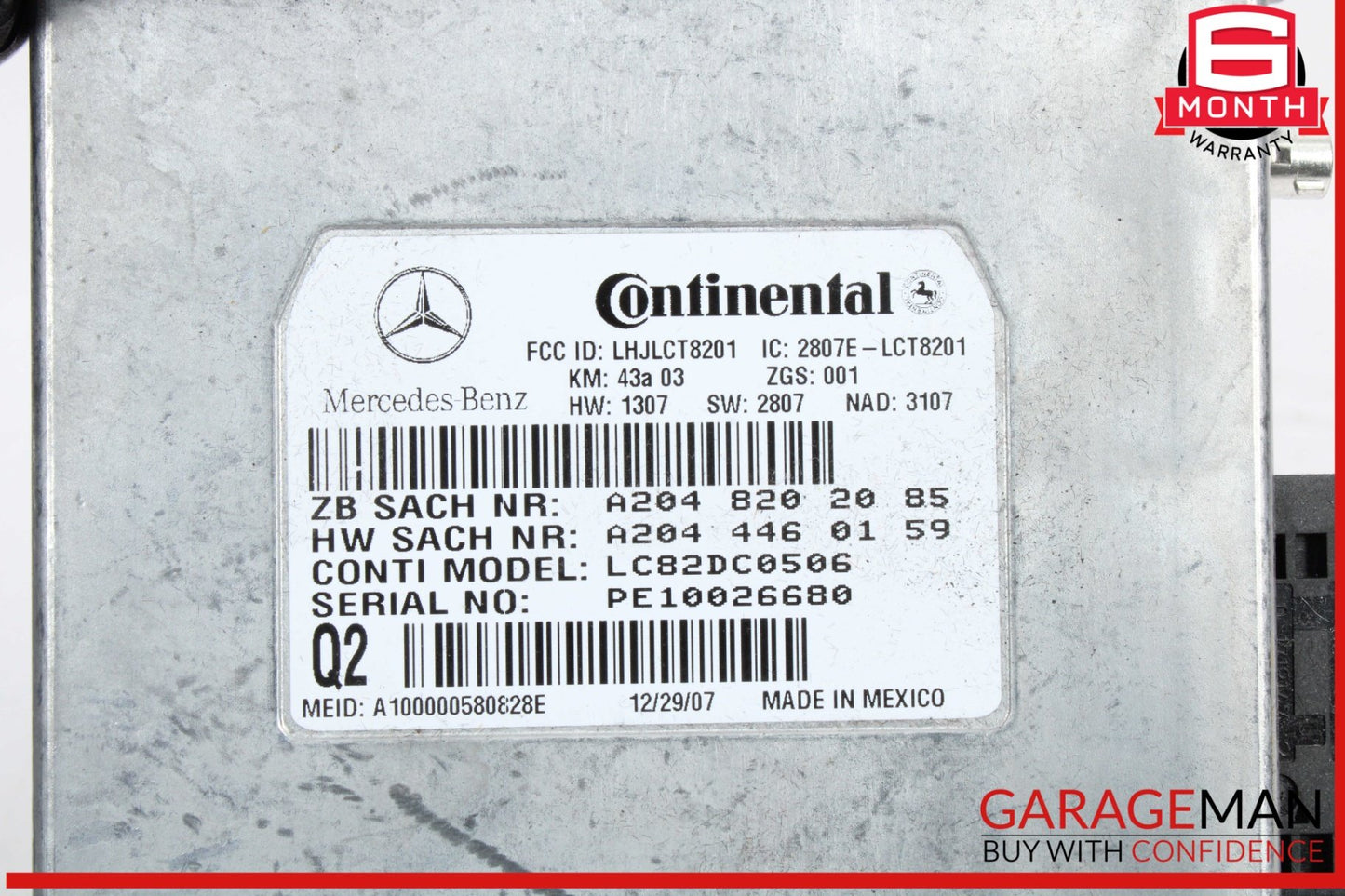 2003-2014 Mercedes-Benz SL550 R230 Communication Control Module 2048202085