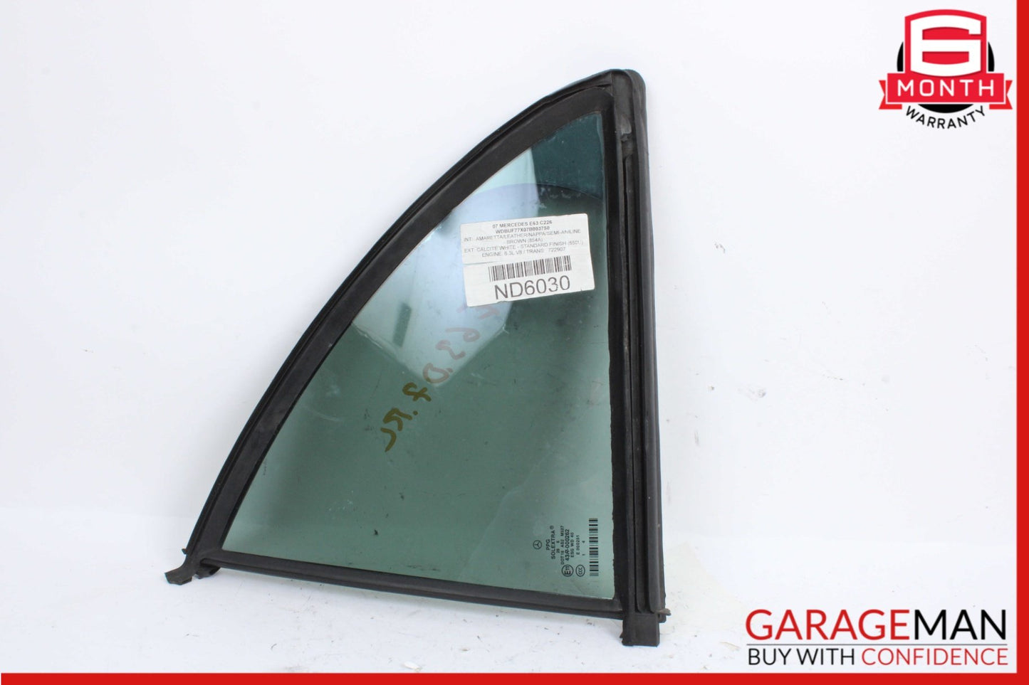 2003-2009 Mercedes-Benz E63 AMG W211 Rear Left Driver Side Quarter Window Glass