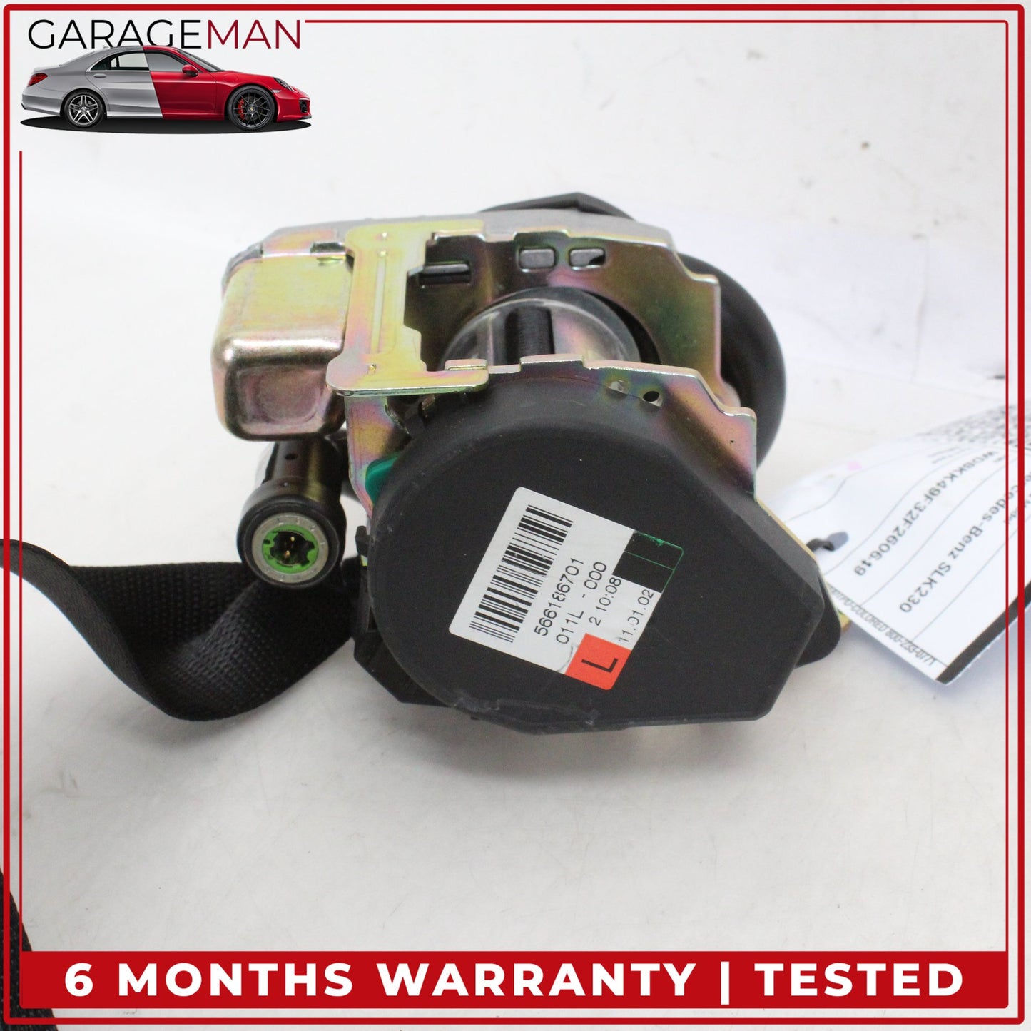 1997-2004 Mercedes-Benz SLK230 R170 Left Driver Side Seat Belt Seatbelt Retractor Black