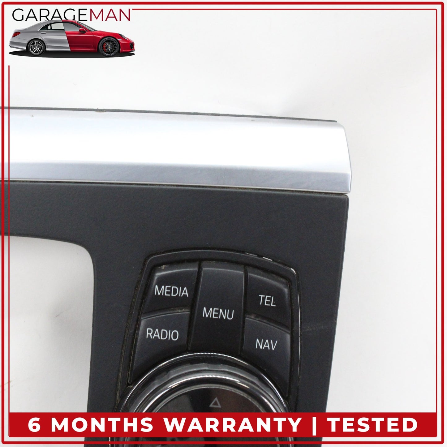 2014-2019 BMW X5 X6 iDrive Media Navigation Ceramic Knob w/ Switches & Trim OEM