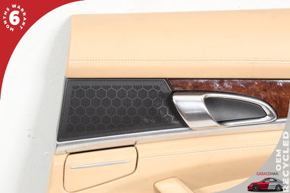 2010-2016 Porsche Panamera 970 Rear Right Side Door Trim Panel Beige OEM