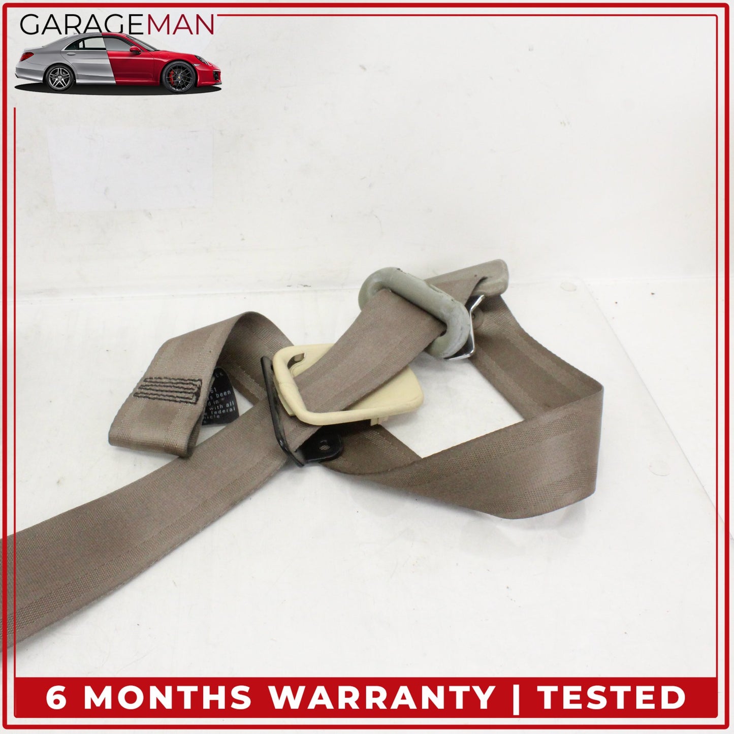 1997-2003 Jaguar XK8 XKR Front Left Driver Side Seat Belt Beige HJA7055AB OEM