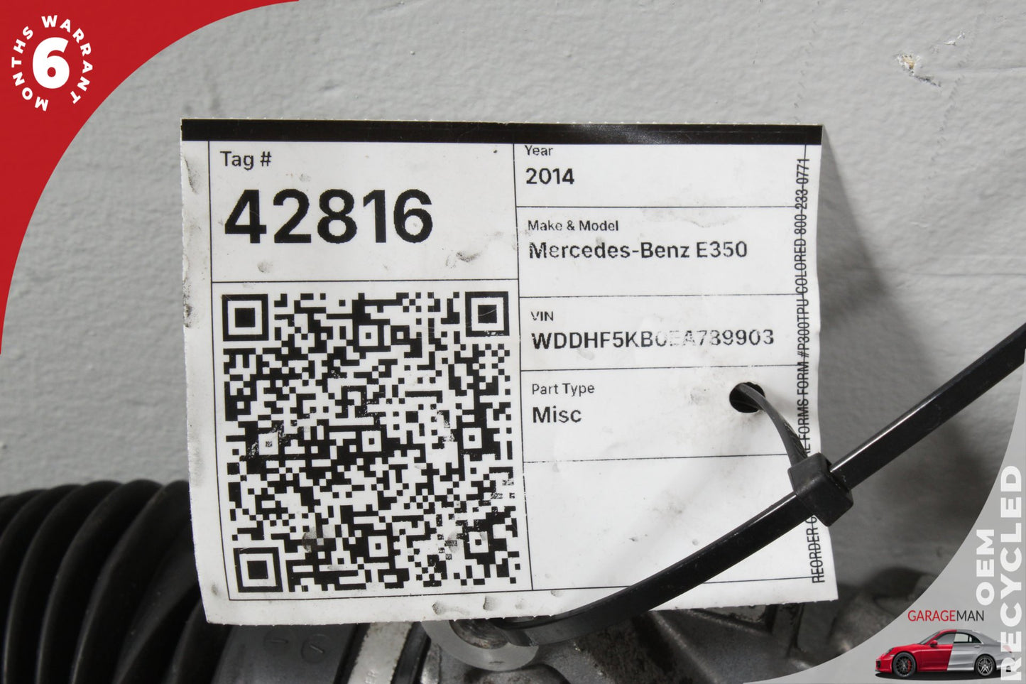 2012-2016 Mercedes-Benz E350 W212 Sedan Power Steering Rack 2124600201 OEM