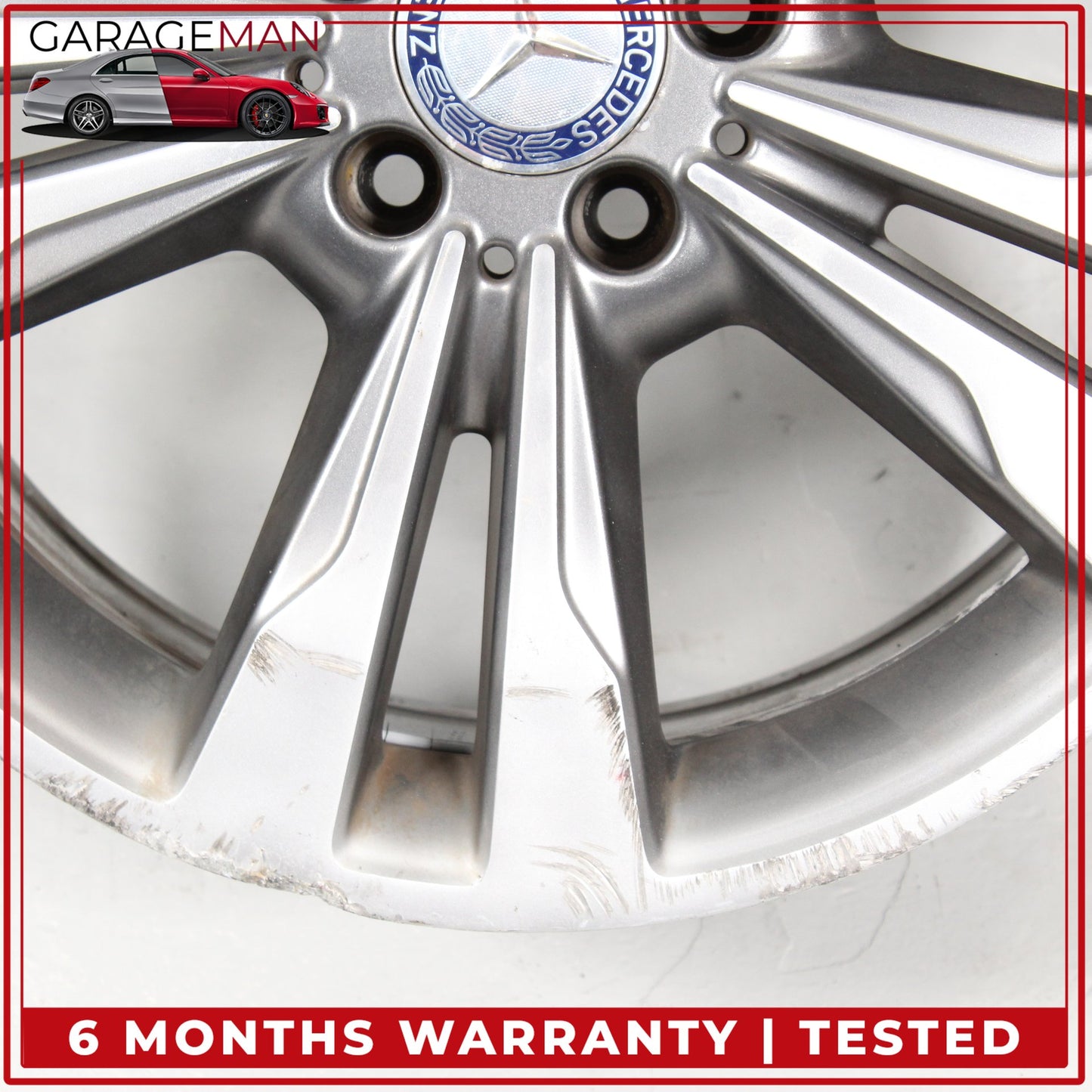 2014-2016 Mercedes W212 E350 Twin 5 Spoke Wheel Rim 8.5JX18H2ET48 2124015702 OEM