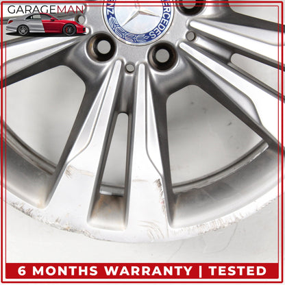2014-2016 Mercedes W212 E350 Twin 5 Spoke Wheel Rim 8.5JX18H2ET48 2124015702 OEM