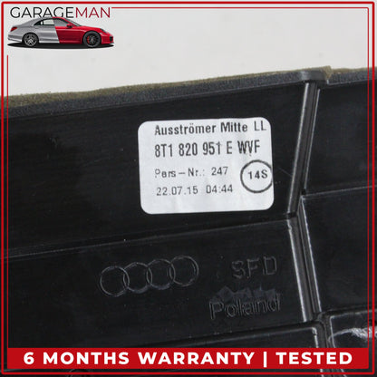 2009-2016 Audi A4 S4 Front Center Dashbord AC A/C Air Vent 8T1820951E OEM