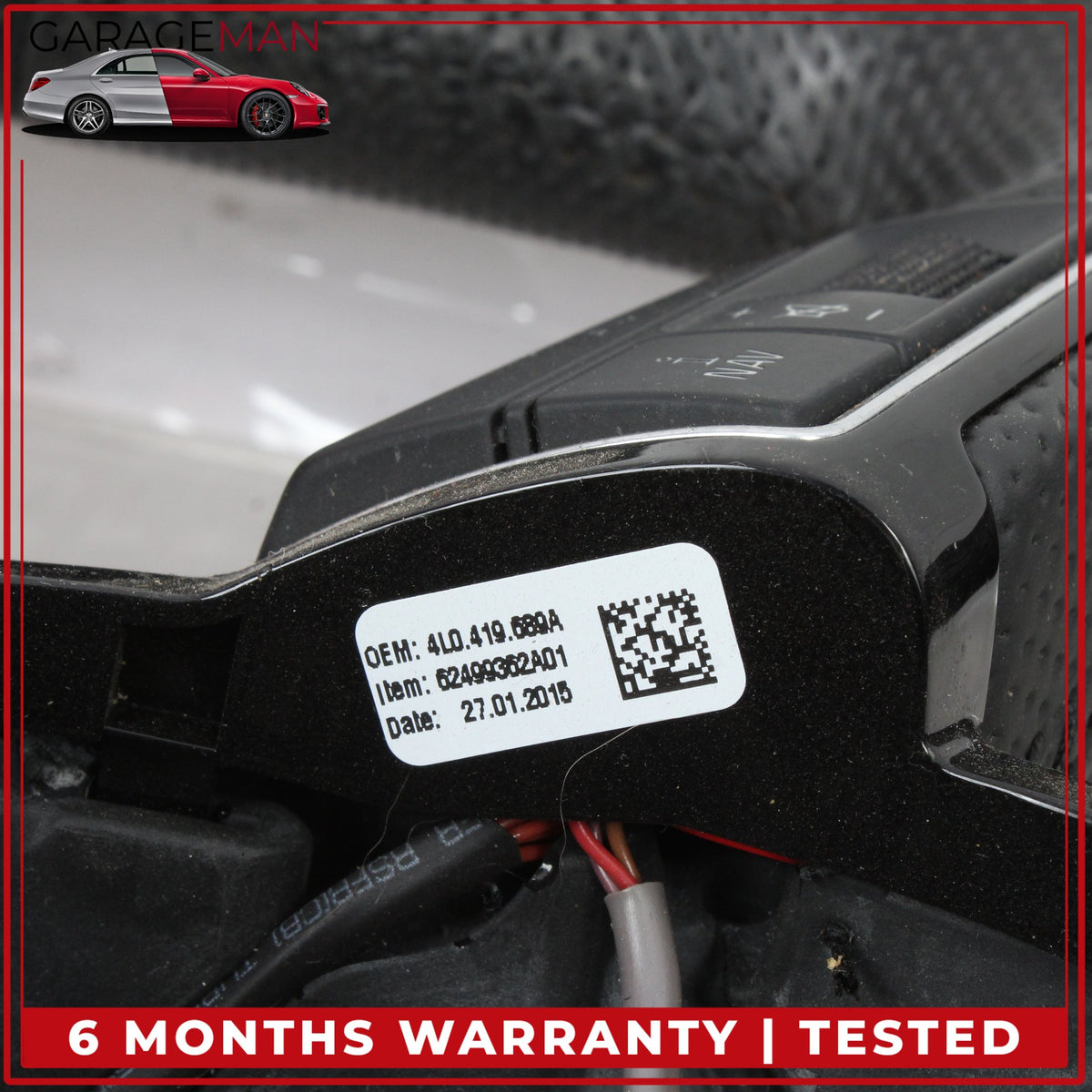 2012-2015 Audi Q7 Front Left Steering Wheel w/ Paddle Shifters 4L0419091AS OEM