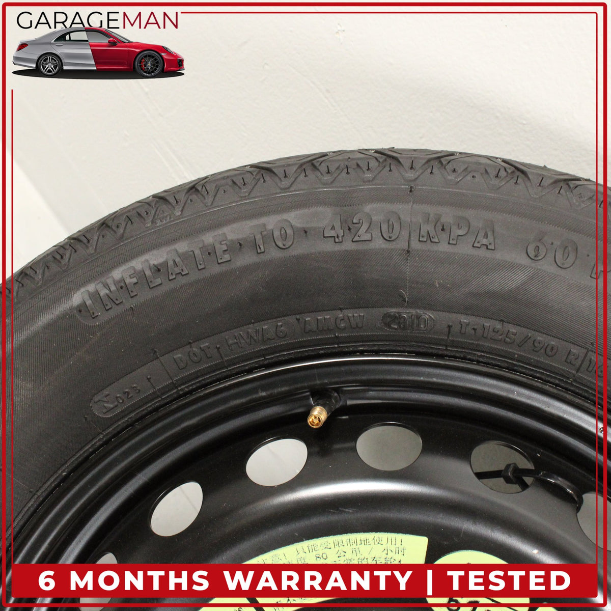 2008-2015 Mercedes W204 C300 Emergency Spare Tire Wheel Donut Rim 125 90 16" OEM