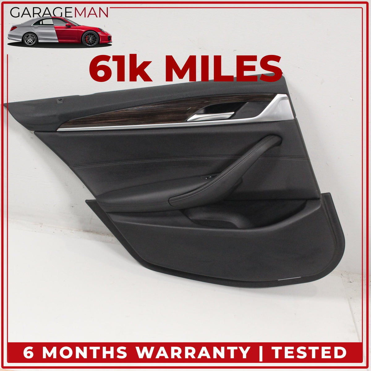 2017-2023 BMW 530e M550i G30 Rear Left Driver Side Interior Door Trim Panel OEM