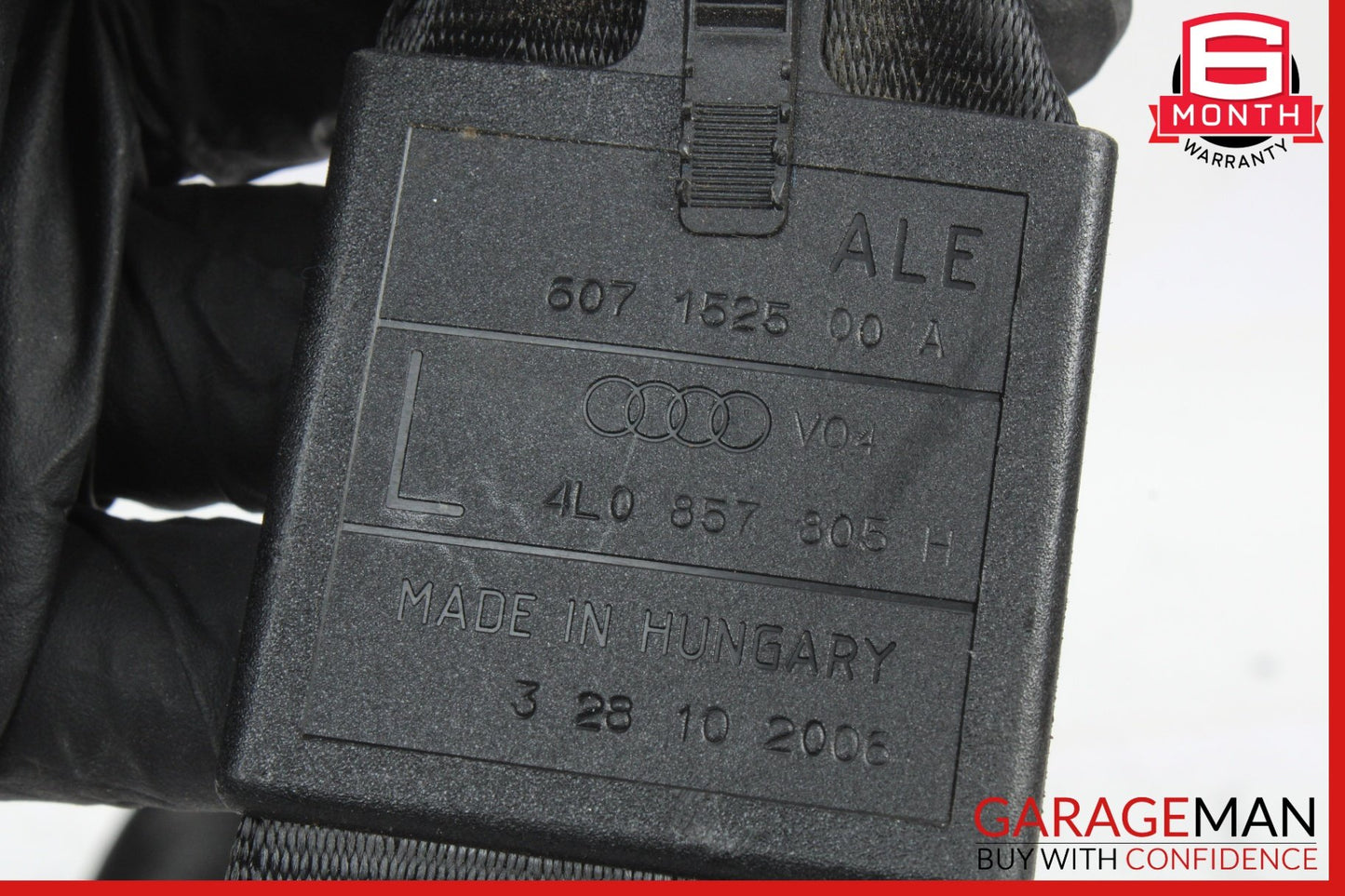 2007-2015 Audi Q7 Left Rear 2nd Row Seat Belt 4L0857805H Genuine OEM