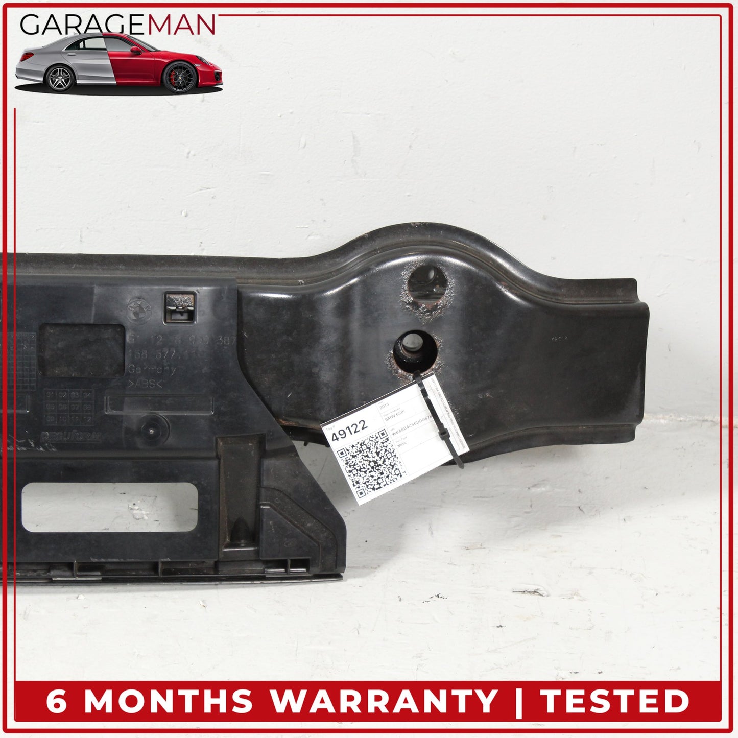 2012-2018 BMW 650i F06 Rear Bumper Reinforcement Bar w/ Bumper Mount Bracket 7223159 OEM