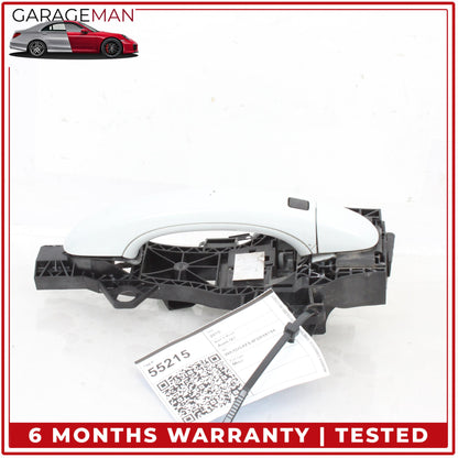 2007-2015 Audi Q7 Rear Left Driver Side Exterior Door Handle White Metallic OEM