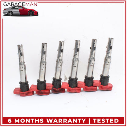 2011-2018 Porsche Cayenne 958 Audi Ignition Coils Set of 6 Pc 06E905115E OEM