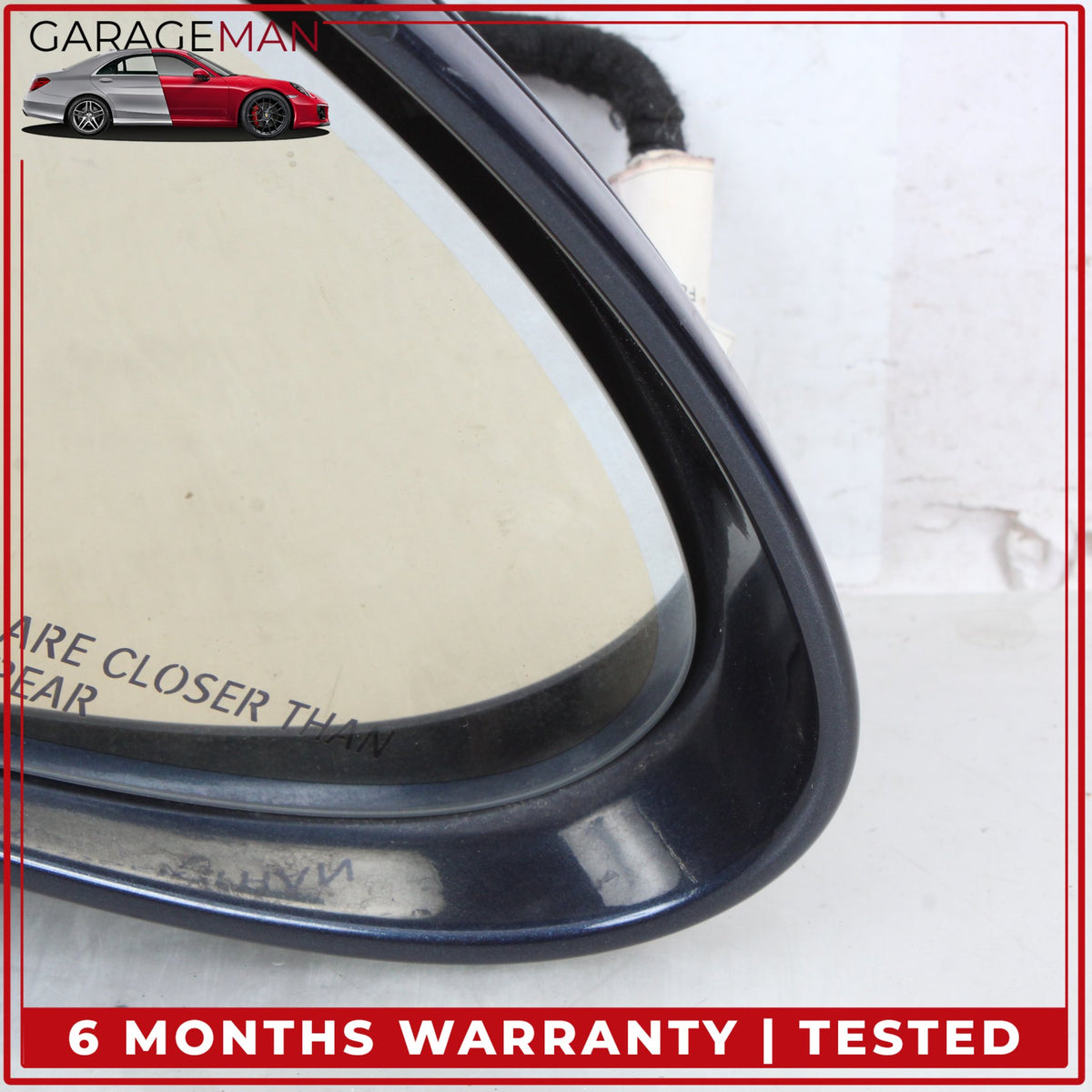 2010-2013 Porsche Panamera 970 Right Door Rear View Mirror Blue Metallic OEM