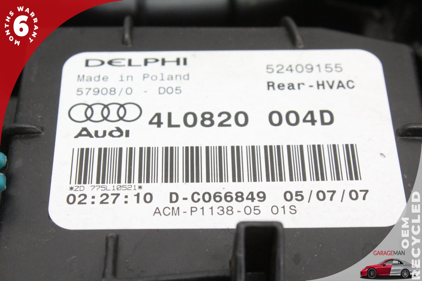 2007-2015 Audi Q7 AWD Blower Motor 4L0820004D OEM