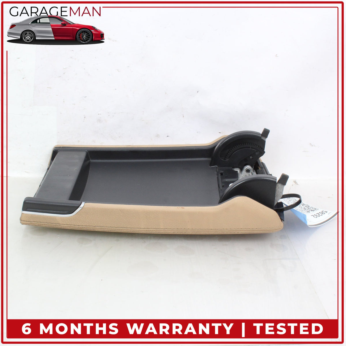 2010-2016 Porsche Panamera 970 Front Center Console Armrest Lid Cover Beige OEM