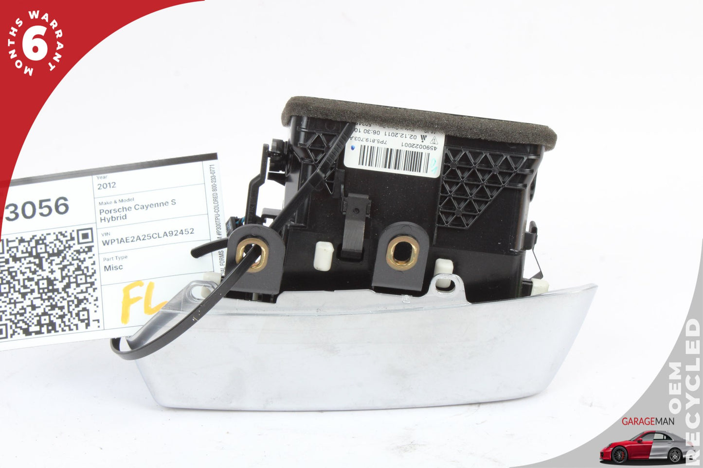 11-18 Porsche Cayenne S Hybrid 92A SUV Front Left Side Dash AC Air Vent 7P5819703A