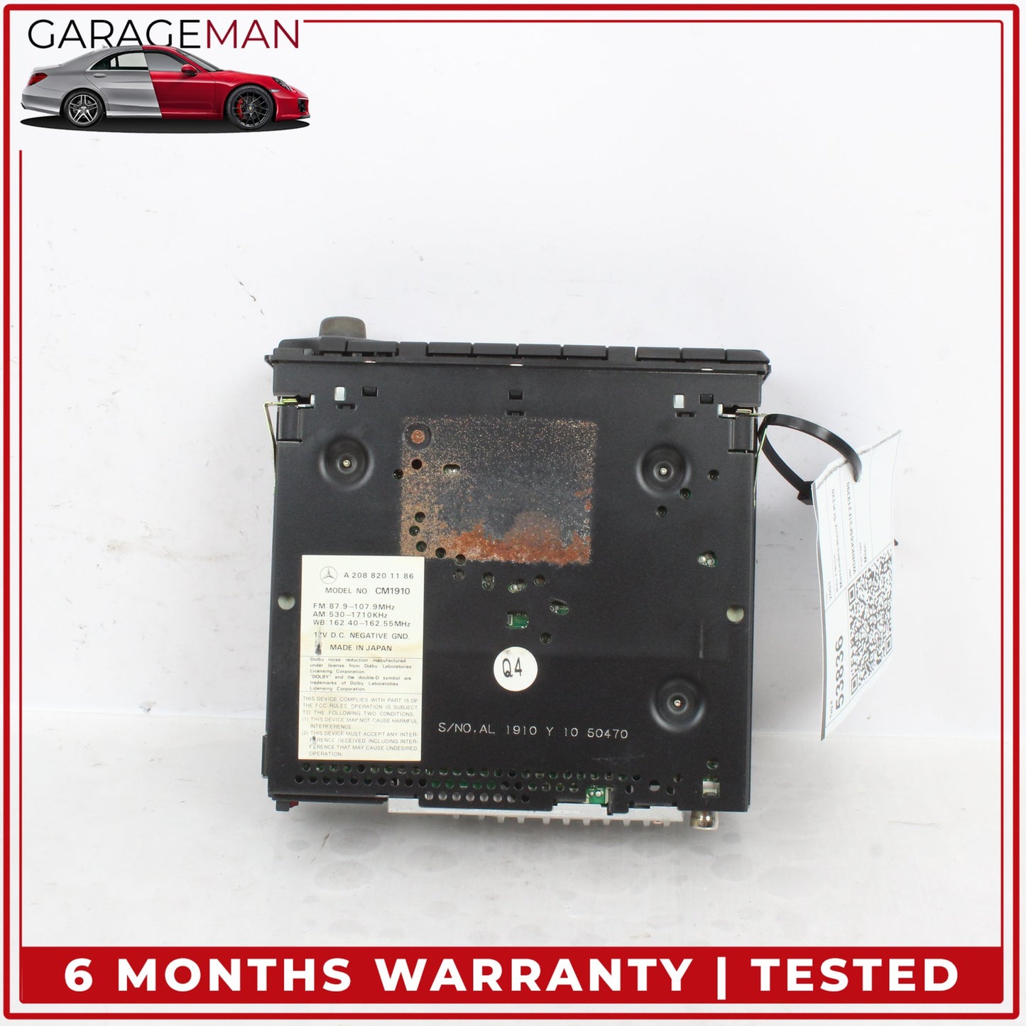 1999-2004 Mercedes R170 SLK320 CLK430 FM/AM Audio Radio Cassette Player OEM
