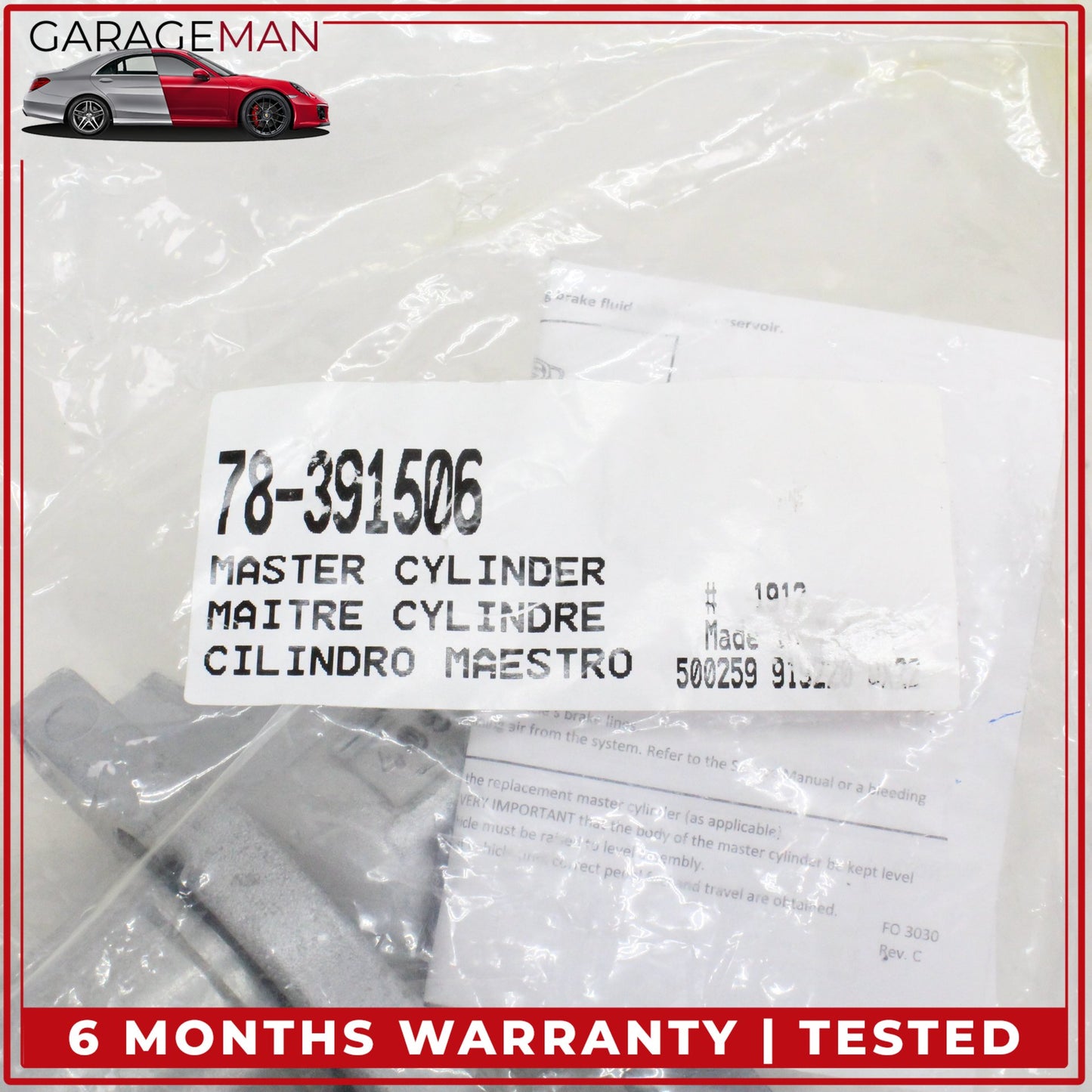 2008-2014 Mercedes-Benz C350 W204 Raybestos Brake Master Cylinder MC391506 NEW