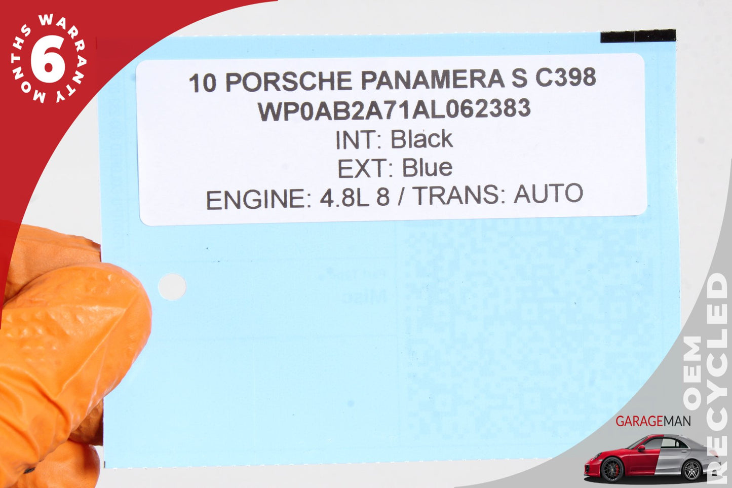 2010-2013 Porsche Panamera 970 S Front Right Fender Panel Blue 97050303201 OEM