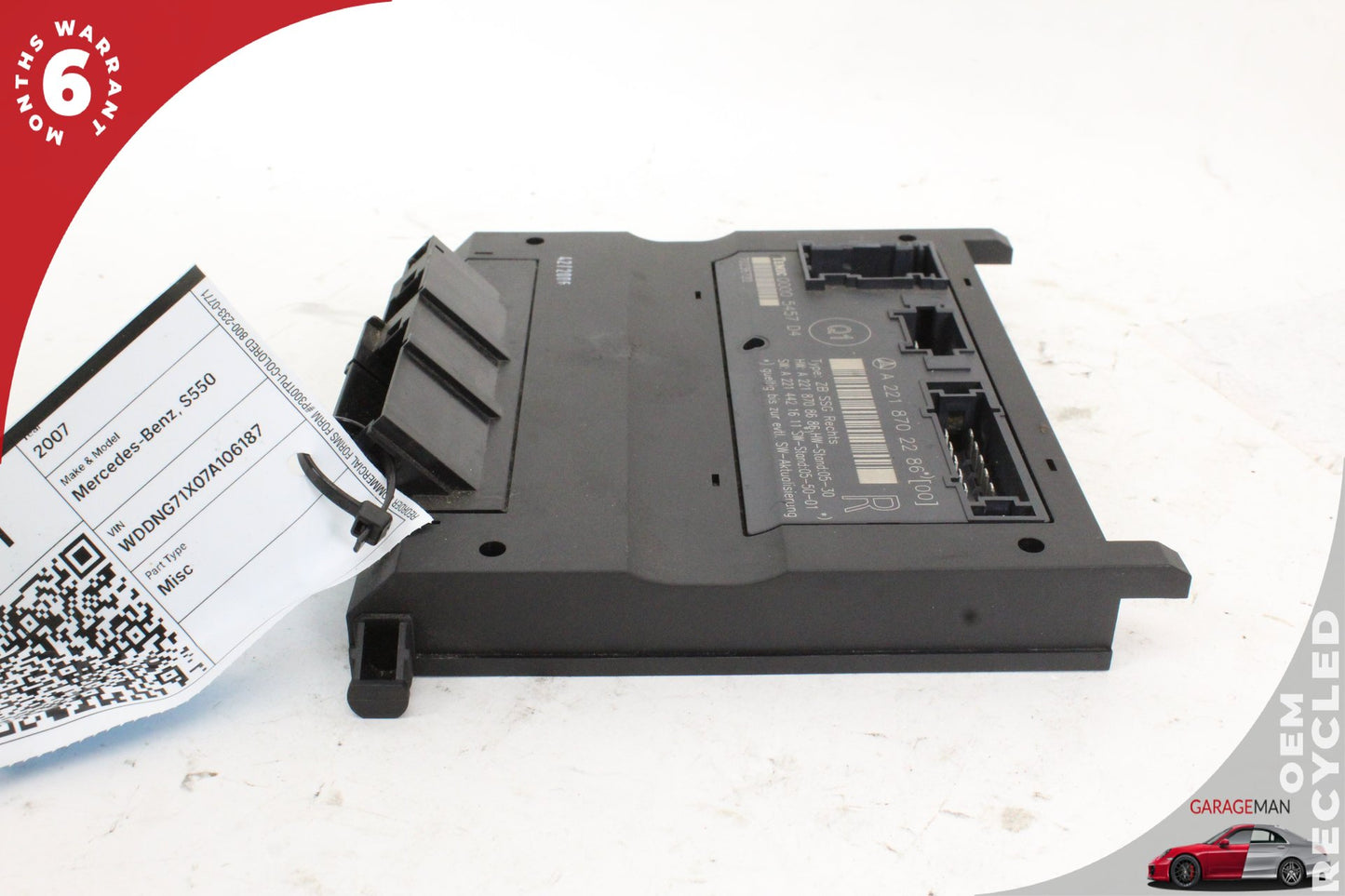 2007-2013 Mercedes W221 S550 Front Right Seat Control Module Unit 2218702286 OEM