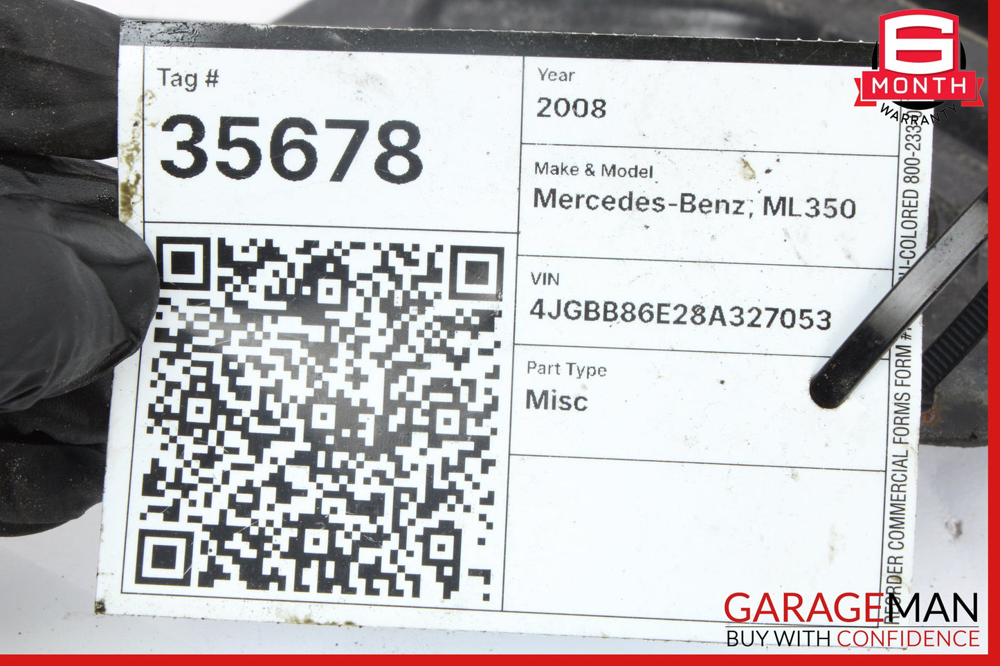 2006-2011 Mercedes W164 ML350 Front Lower Radiator Support 1646201034 OEM