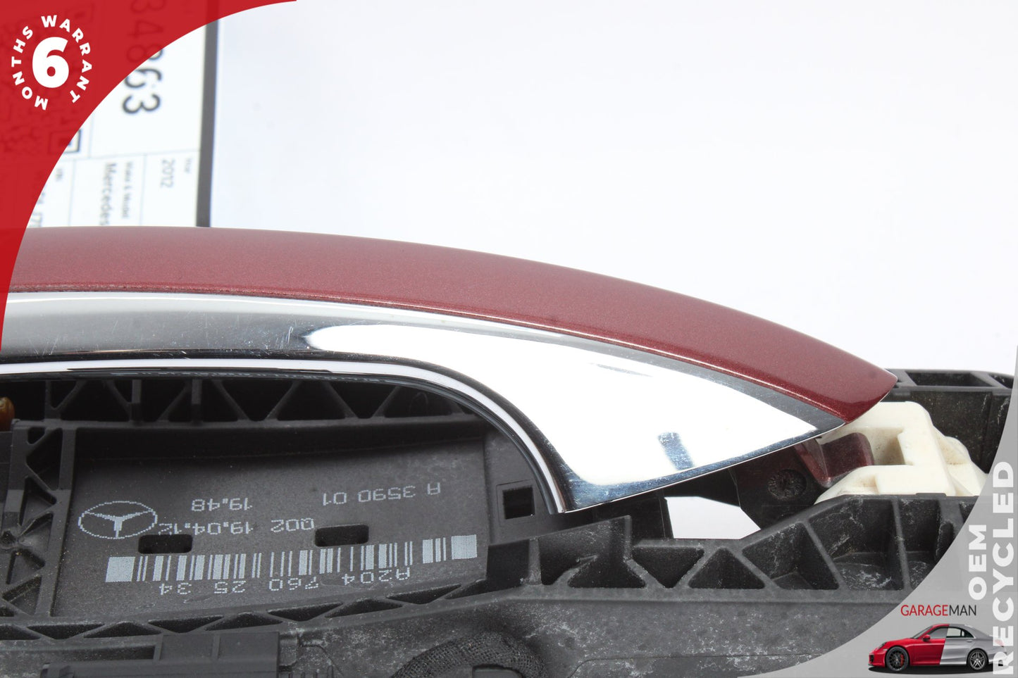 2012-2018 Mercedes W218 CLS550 Rear Left Side Exterior Door Handle Red OEM