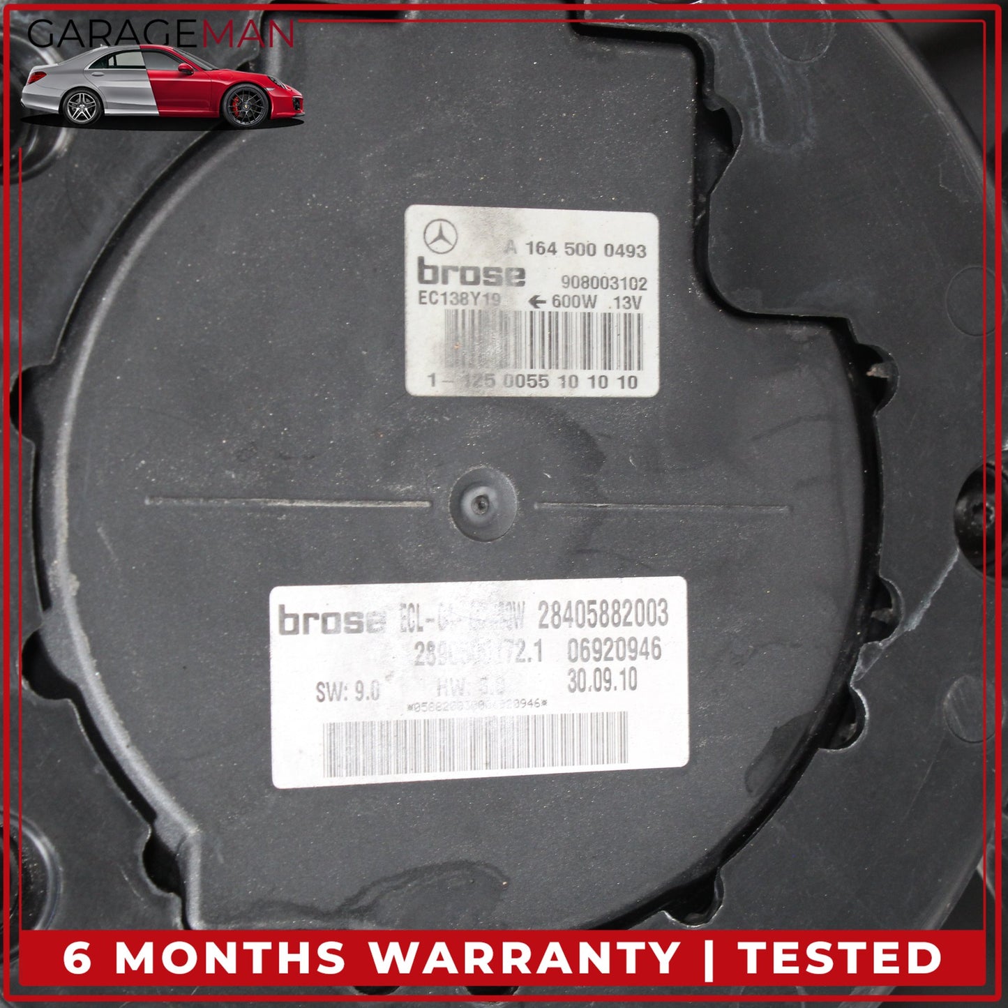 2006-2013 Mercedes W164 ML350 Engine Radiator Cooling Fan Motor Assembly OEM