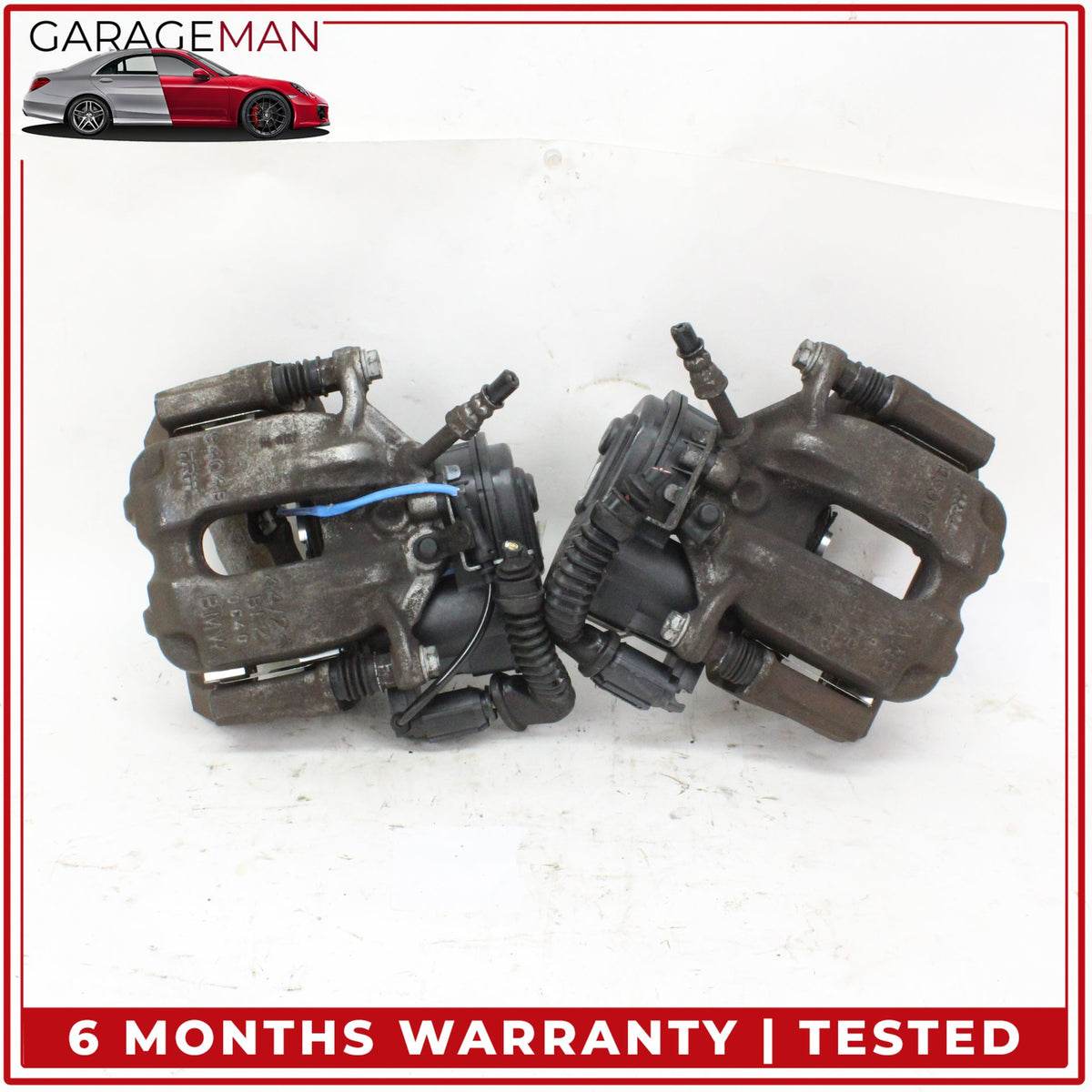 2011-2019 BMW 550i Rear Left and Right Side Brake Caliper Set w/ Actuator OEM