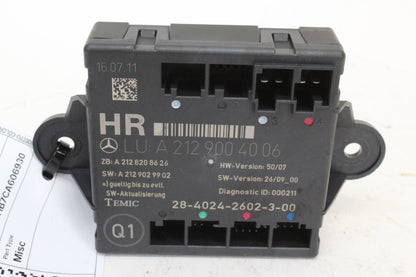 2008-2014 Mercedes C250 CDI W204 Right Rear Door Control Module 2129004006