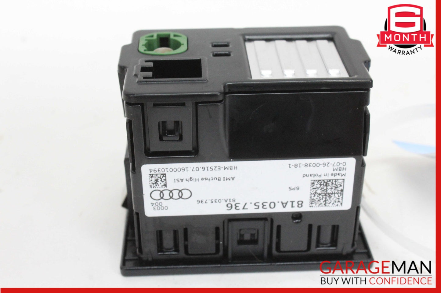 2012-2018 Audi A6 A7 Center Console AUX USB Charger Port 81A035736 OEM
