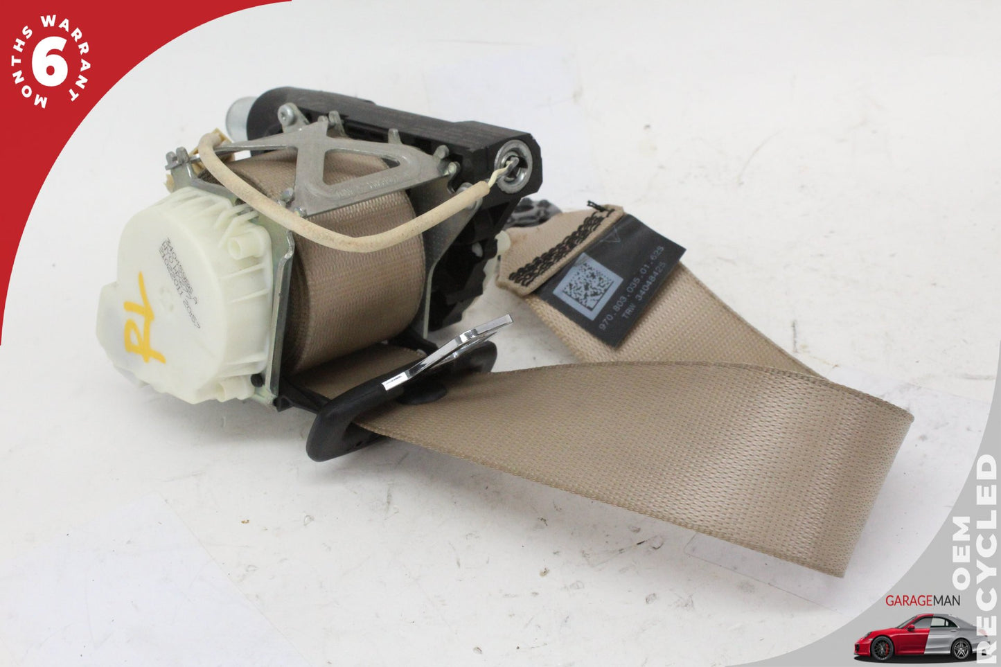 10-16 Porsche Panamera Sedan Left Rear Seat Belt 97080303501 Genuine
