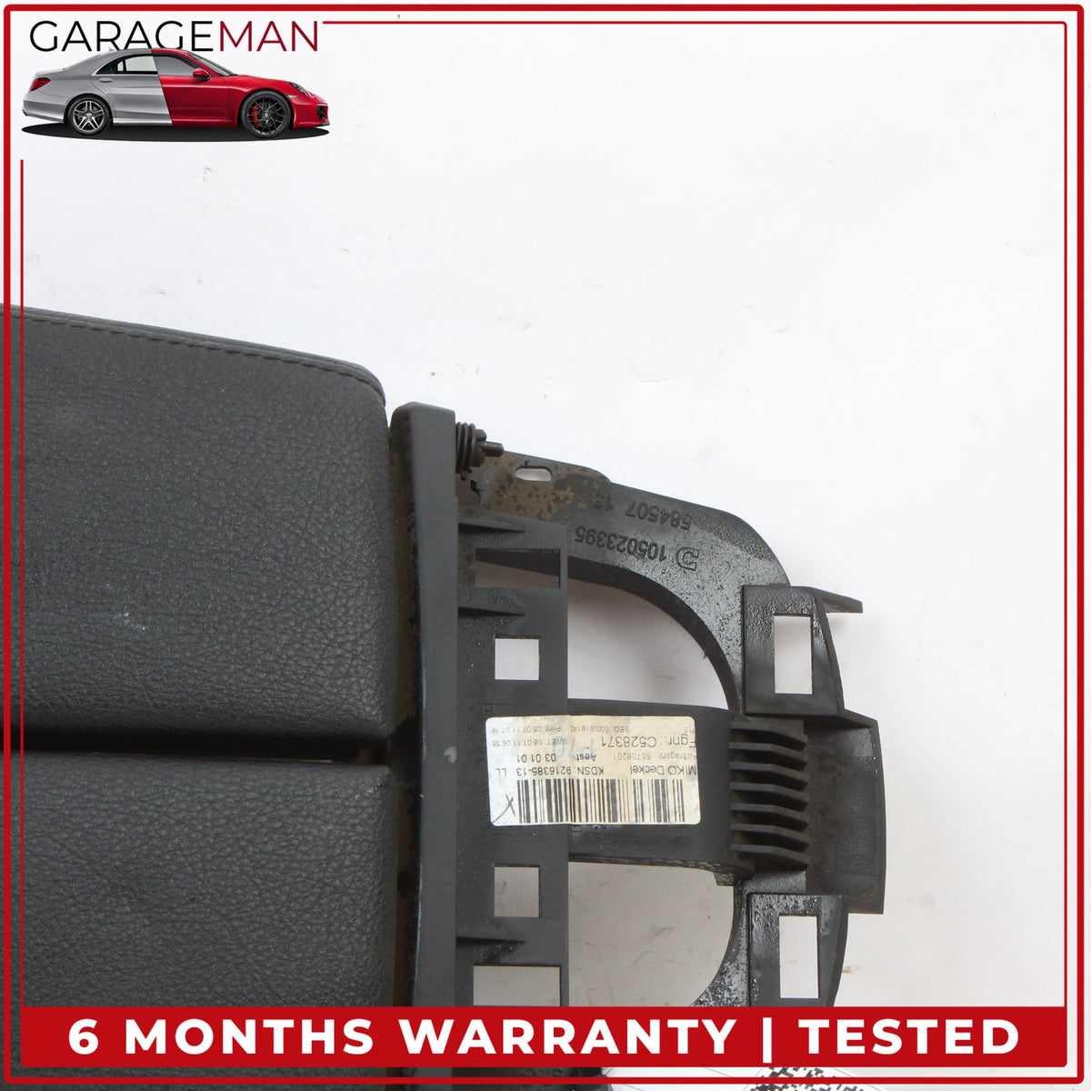2012-2018 BMW 650i F13 Front Center Armrest Lid Cover Black Nappa 9216385 OEM
