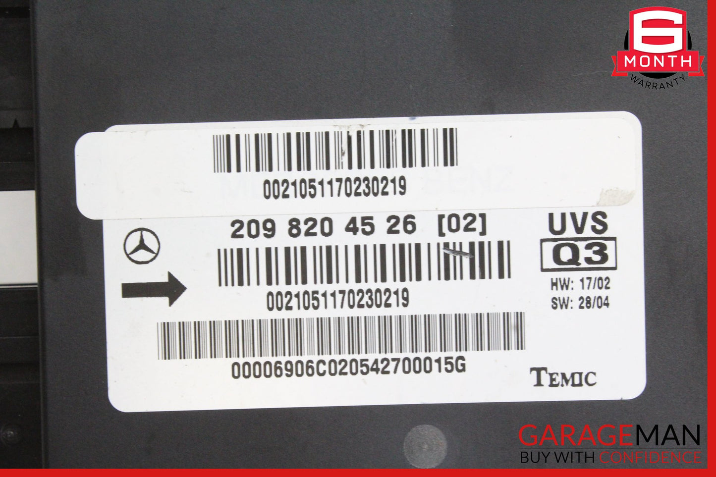 2003-2009 Mercedes W209 CLK350 CLK320 Convertible Top Roof Control Module OEM