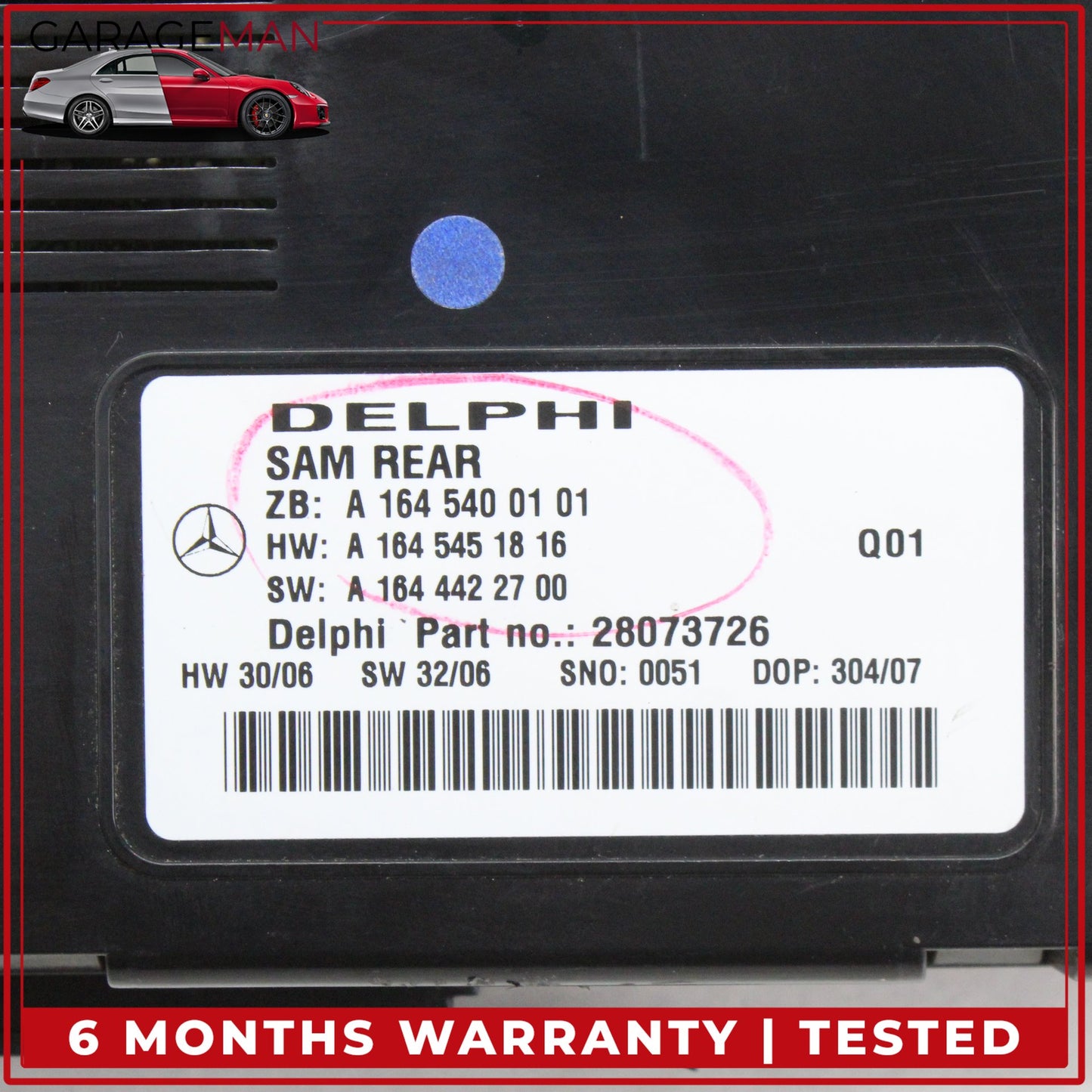 2006-2013 Mercedes X164 GL550 Rear SAM Module Control Signal Acquistion OEM